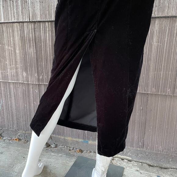 🔥Vintage Rampage Velvet Off The Shoulder Formal Evening Bodycon Old Money Dress - Picture 7 of 16